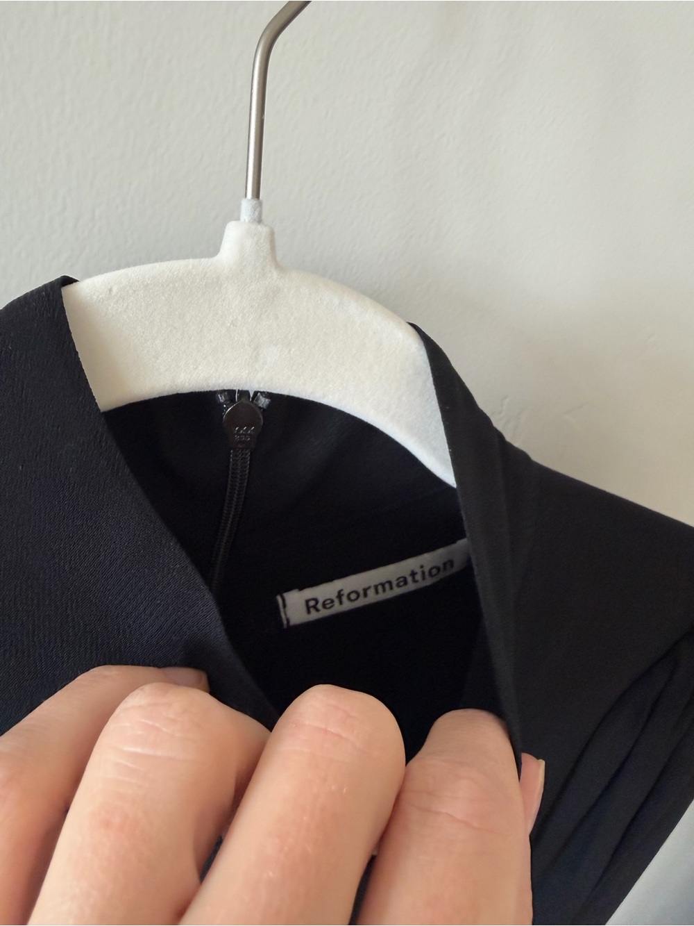 Reformation Black Long-Sleeve Keyhole Mini Dress - Picture 3 of 5